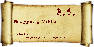 Medgyessy Viktor névjegykártya